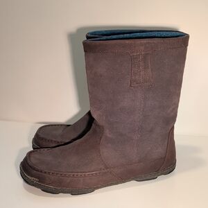 OluKai Men's Kohana Dark Brown Suede Boots | Size 14